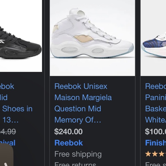 NWT/NIB Rbk Question mid - Picture 2 of 13